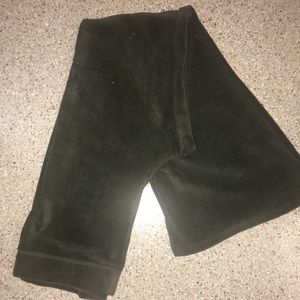 Green corduroy flare pants
